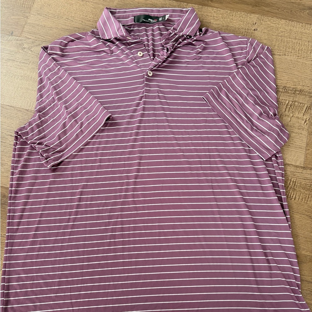 Ralph Lauren RLX Purple Striped Men's Large Poli